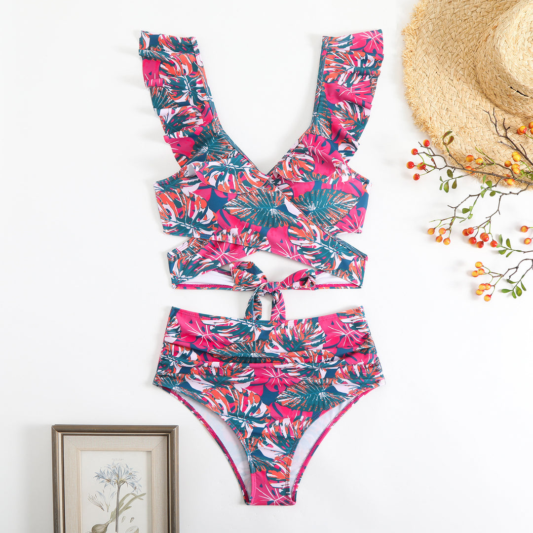 Women's Stylish Wrap Bikini Set with Ruffle Details Mune Fashion