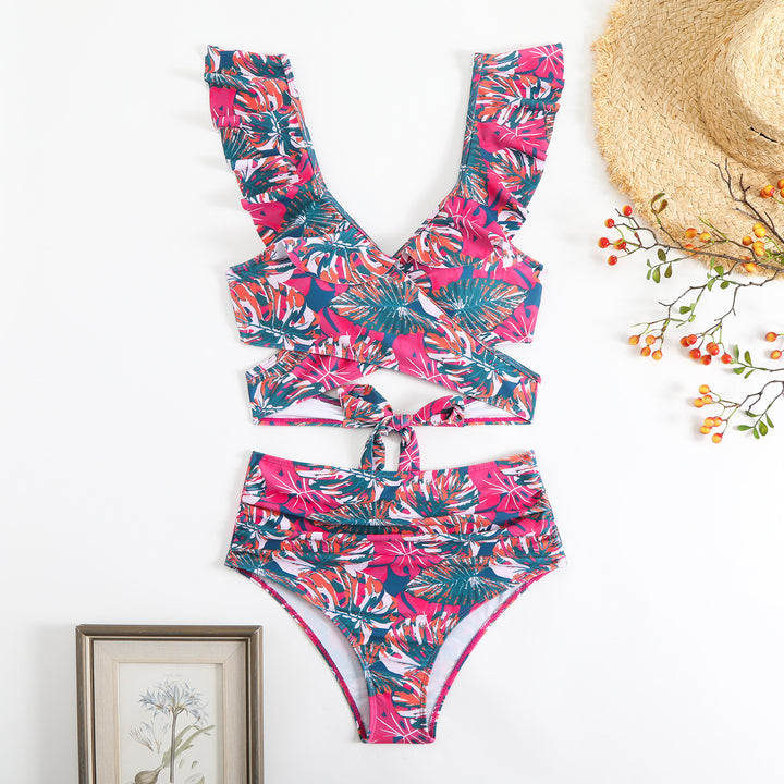 Women's Stylish Wrap Bikini Set with Ruffle Details Mune Fashion