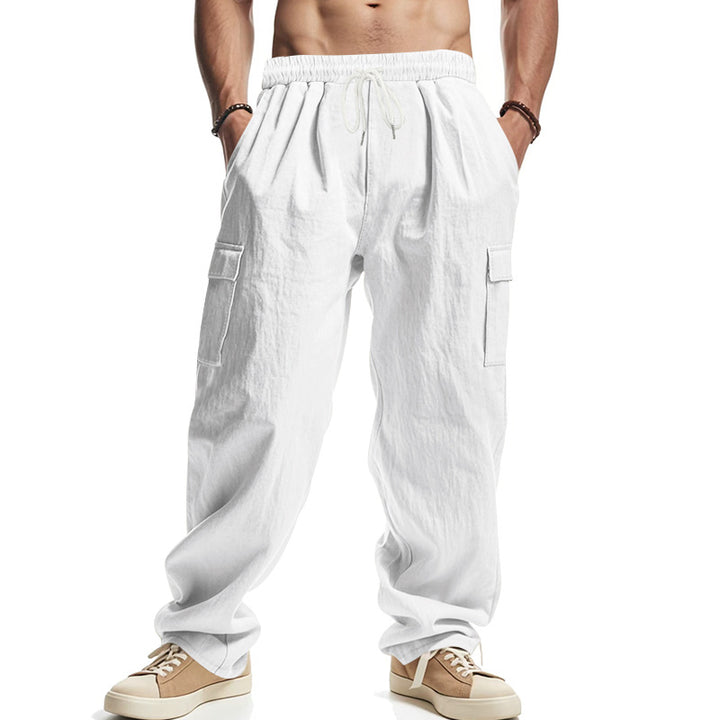 Men's Relaxed Cargo Pants in Oversized Street Style with Drawstring Waist & Flap Pockets Mune Fashion