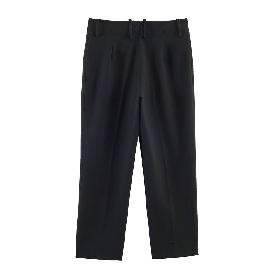 Women High-waisted elegant dress pants with crease and straight leg Mune Fashion