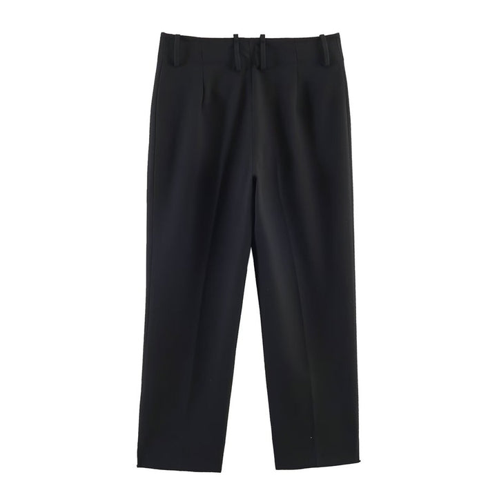 Women High-waisted elegant dress pants with crease and straight leg Mune Fashion