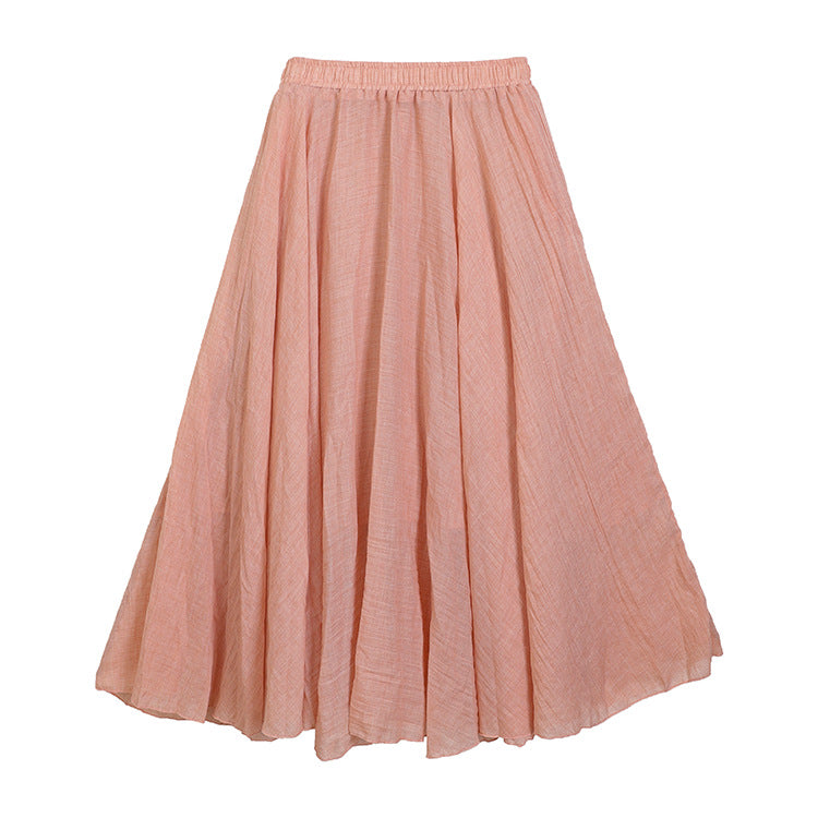 Women's flowing midi maxi skirt with elasticated waistband and elegant circle shape Mune Fashion