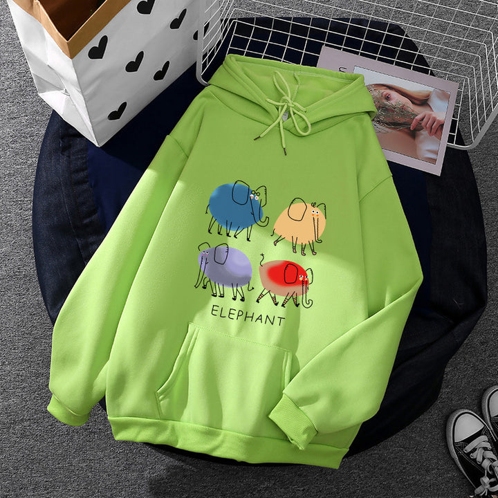 Women’s hoodie with minimalist graphic, loose oversized fit and kangaroo pocket Mune Fashion