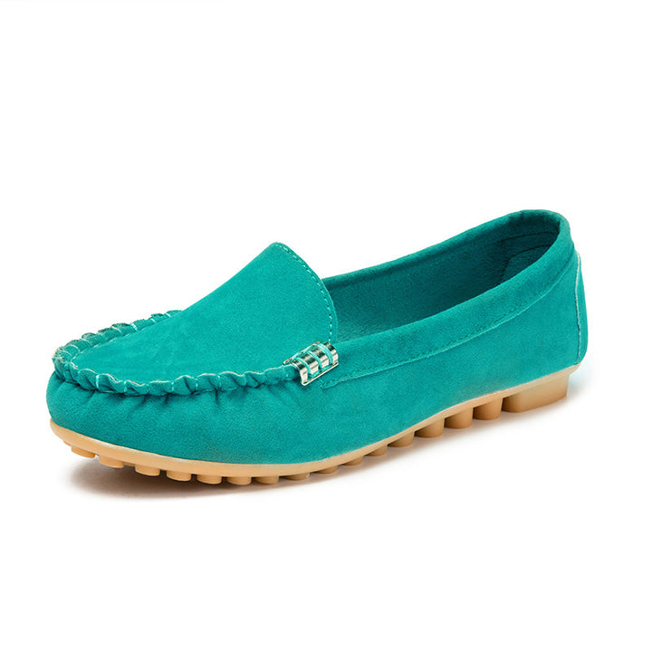 Women's Comfortable Moccasins made of Microfiber with Non-Slip Nubby Sole Mune Fashion