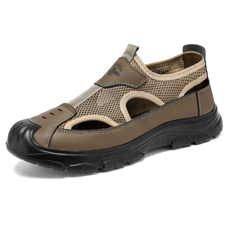 Men's breathable outdoor sandal with shock-absorbing sole and reinforced toe protection Mune Fashion