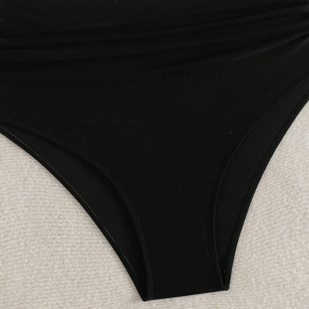 Women's High-Cut Bikini with Striped Crop Top Mune Fashion