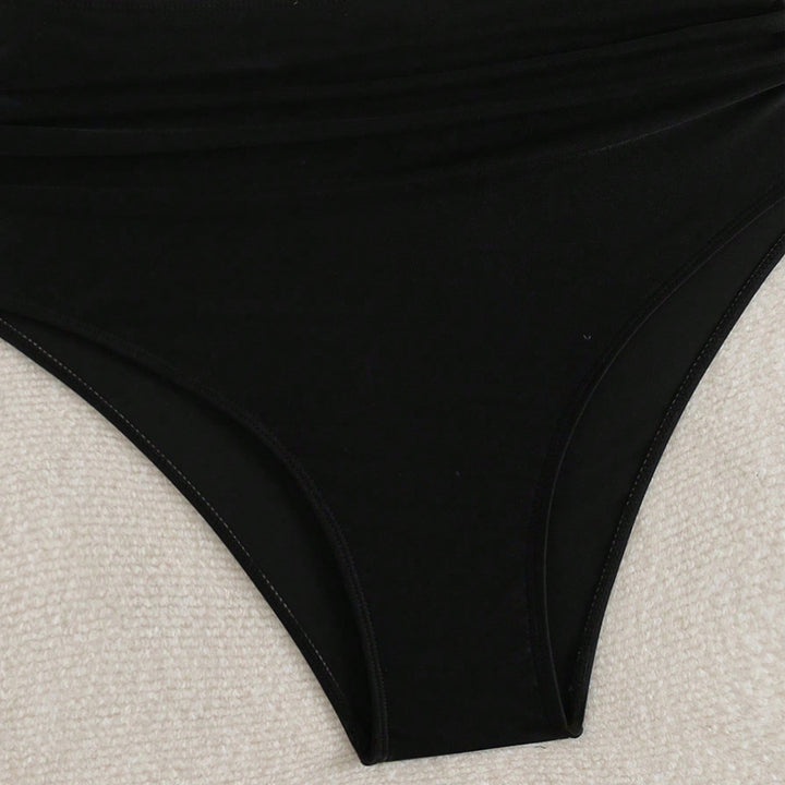 Women's High-Cut Bikini with Striped Crop Top Mune Fashion