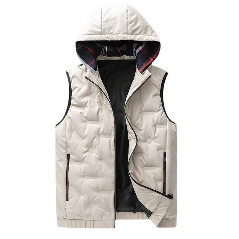 Men's quilted sleeveless hooded vest with thermo insulation Mune Fashion