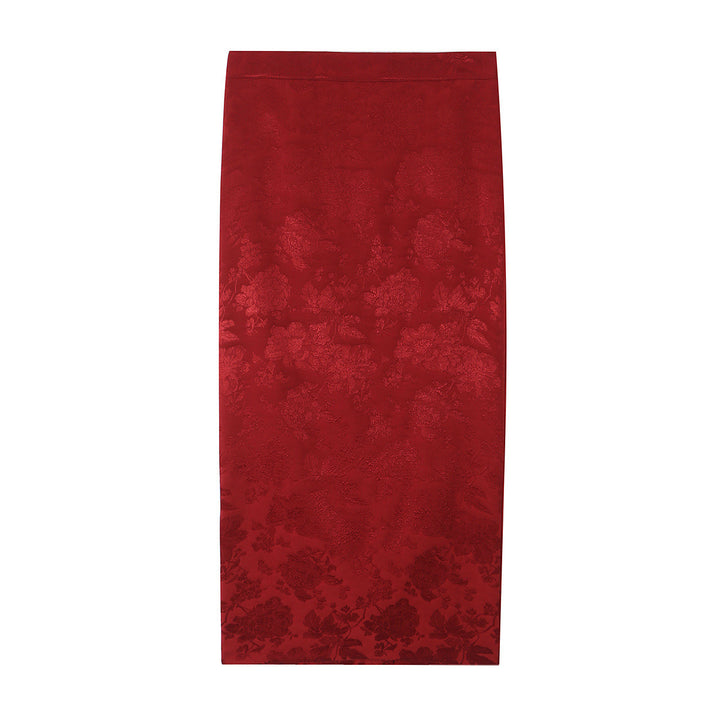 Women's One-Shoulder Jacquard Top with Waistband and Decorative Bow Mune Fashion