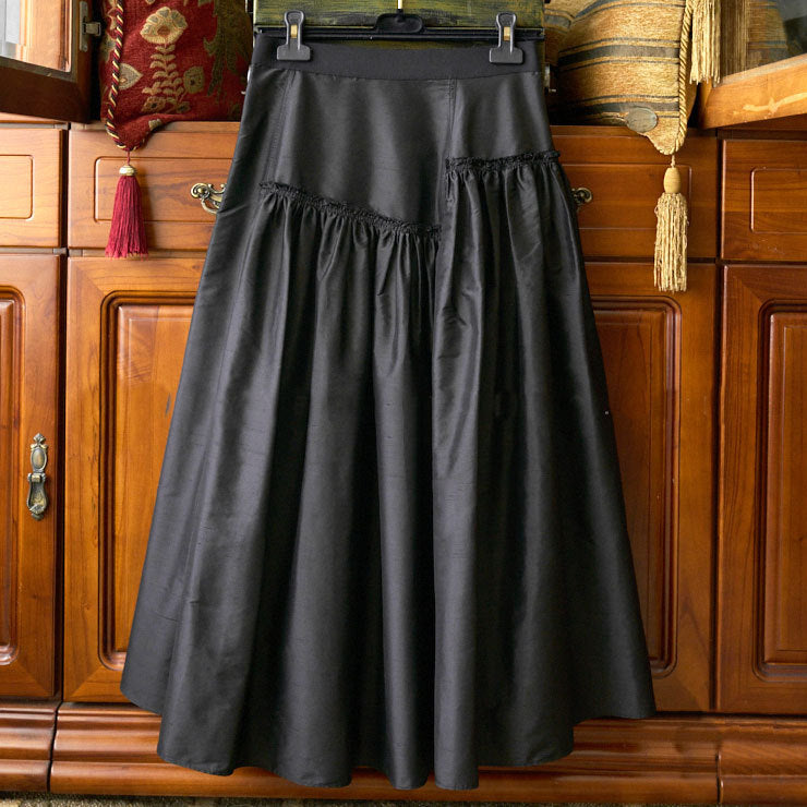 Women Elegant Midi Skirt with Beautiful Waist Tie Mune Fashion