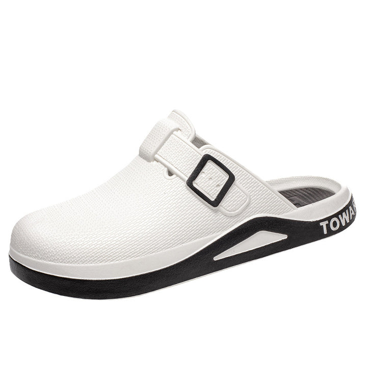 Men's Modern Leisure Clogs with Textured Surface and Anatomical Cushioning Sole Mune Fashion