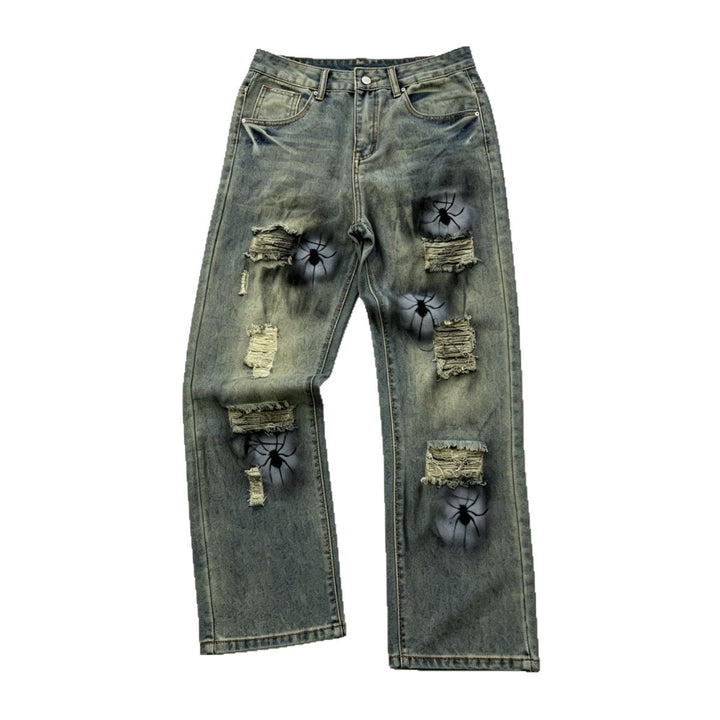 Men's Casual Ripped Baggy Jeans Mune Fashion