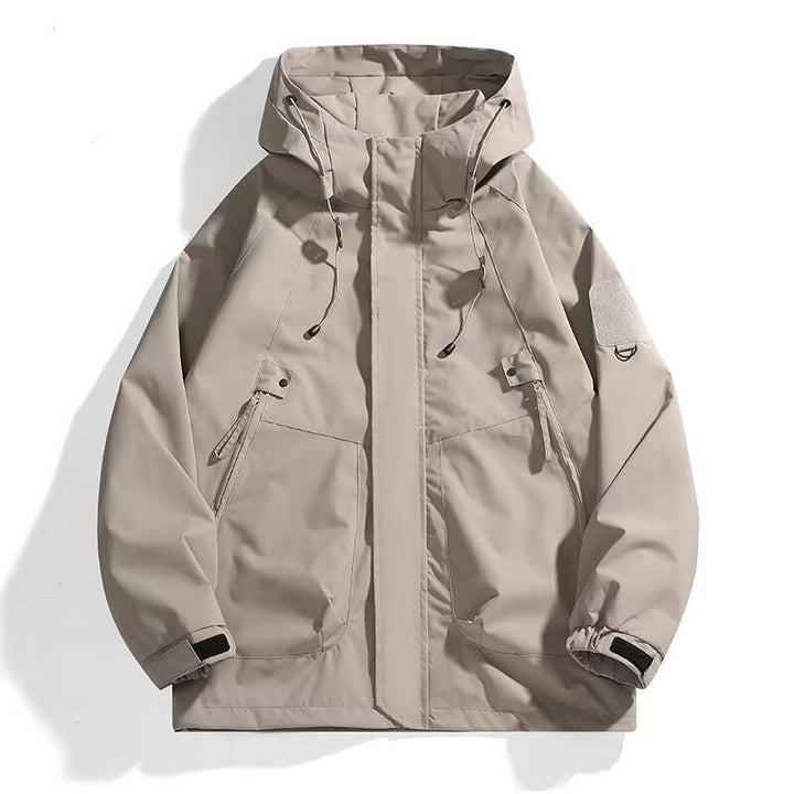 Men's Urban Utility Softshell Parka with Drawstring, Velcro Sleeves and Concealed Zippers Mune Fashion