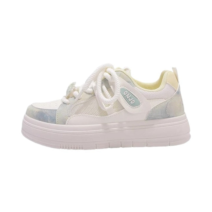 Women's Sporty Platform Sneakers with Breathable Mesh Upper and Fashionable Details Mune Fashion