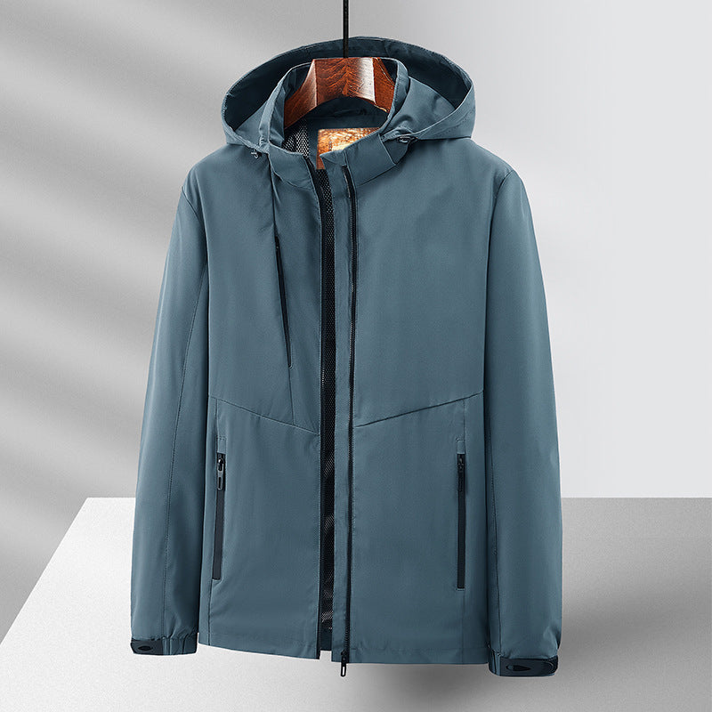 Men's Weatherproof Outdoor Jacket with Practical Hood Mune Fashion