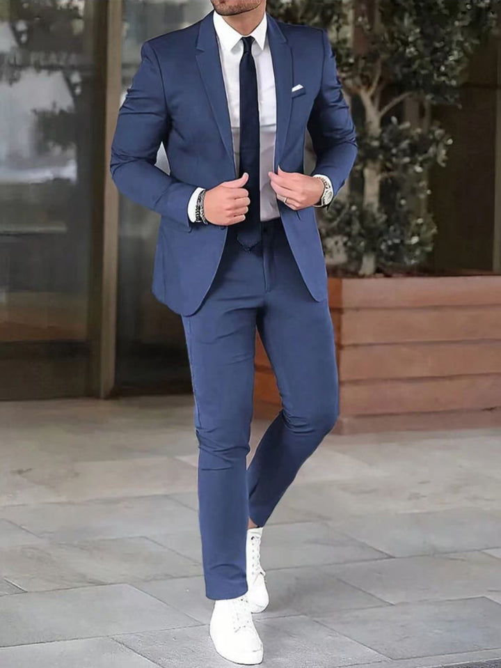 Men's modern evening jacket with slim silhouette and slim-cut suit pants Mune Fashion