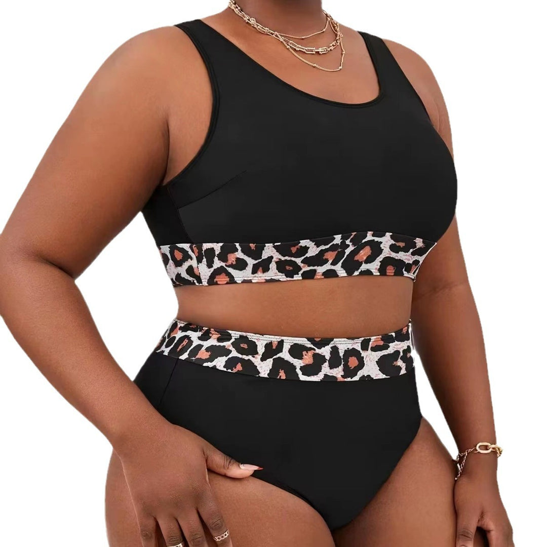 Ladies sporty high-cut bikini with leopard print Mune Fashion