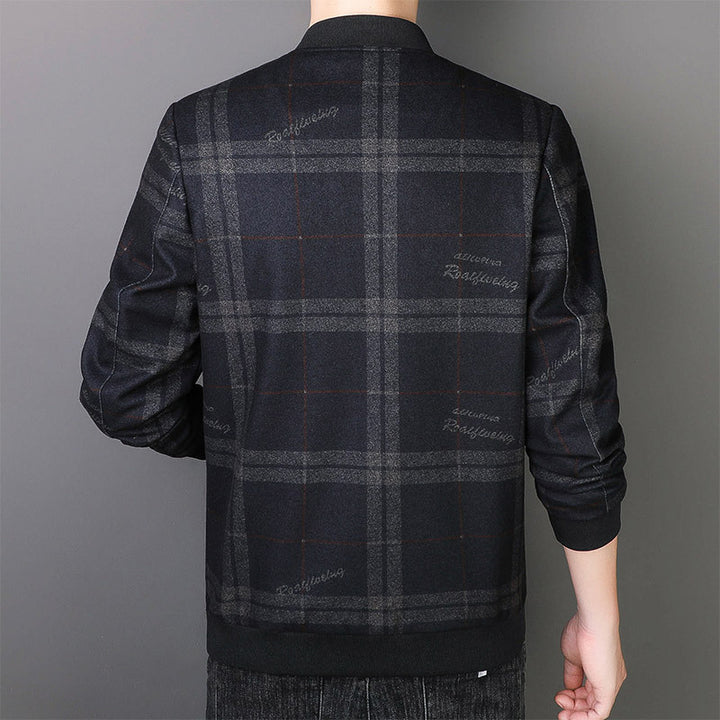 Men's Sporty Checked Bomber Jacket Mune Fashion