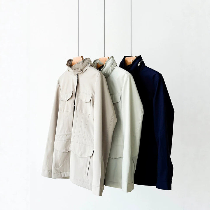 Women modern utility jacket with high collar Mune Fashion