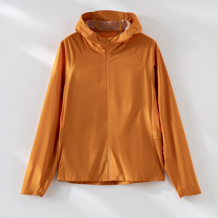 Women Lightweight Hooded Windbreaker made of Ripstop Microfiber with Full Zip Mune Fashion