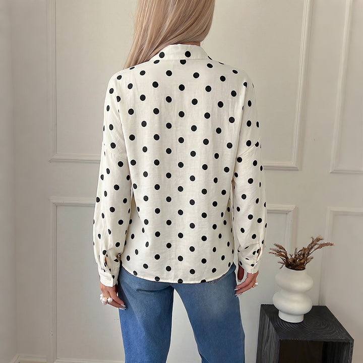 Women's Fashionable Blouse with Dots Mune Fashion