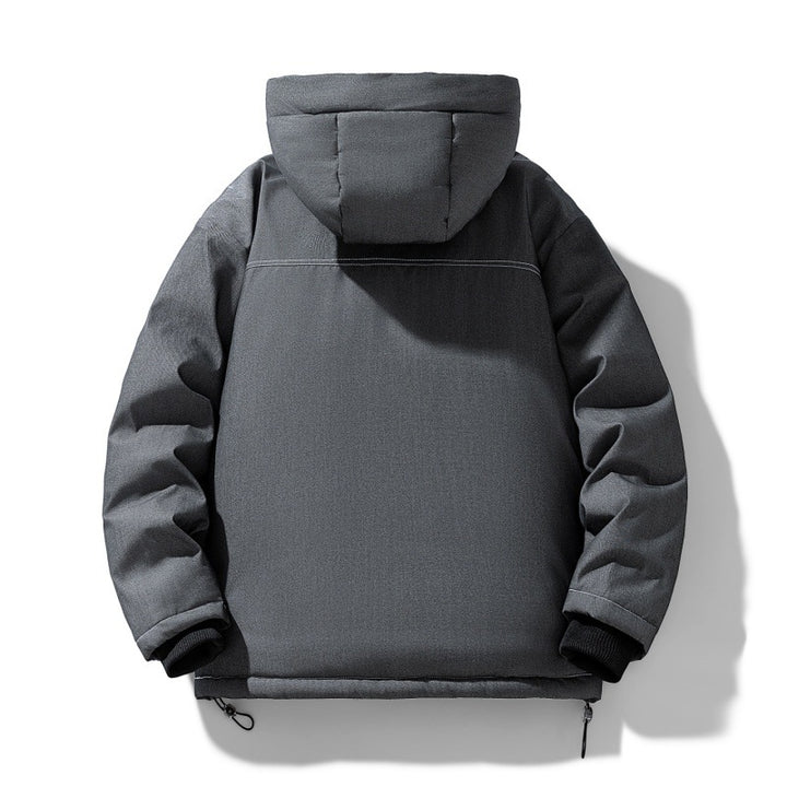 Men's Urban Hooded Insulated Overshirt with Quilted Thermal Filling and Contrast Seams Mune Fashion