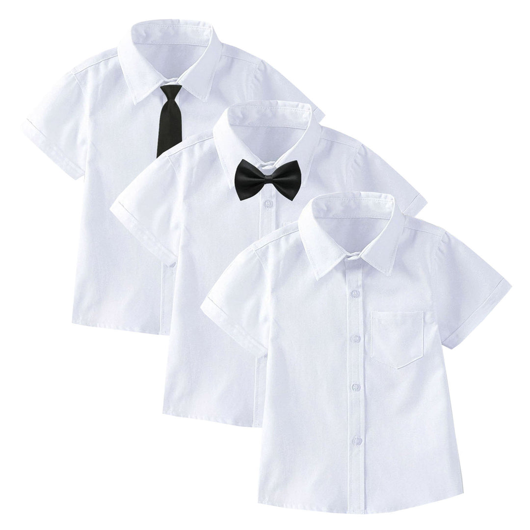 Boys Short Sleeve Shirt with Tie Mune Fashion