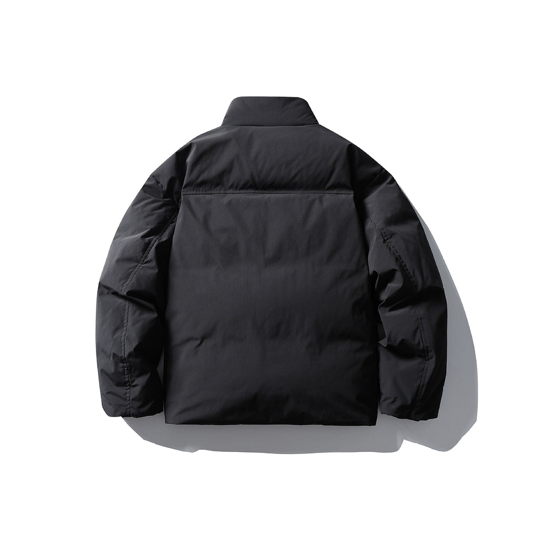 Men's Boxy Thermal Insulation Jacket with High Stand Collar and Minimalist Outer Shell Mune Fashion