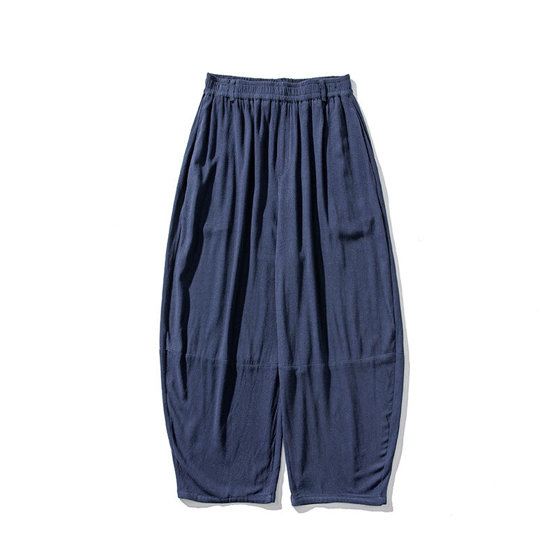 Men's extra wide cut balloon lounge pants with elastic waistband, deep drop crotch, and soft cotton blend Mune Fashion