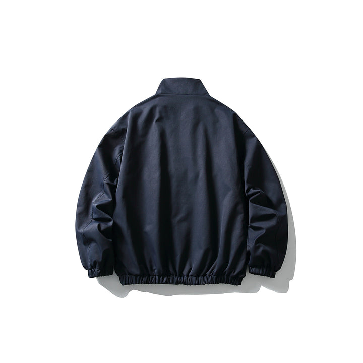 Men's Tech Bomber Jacket in Workwear Style with High Stand-Up Collar and Elastic Hem Mune Fashion