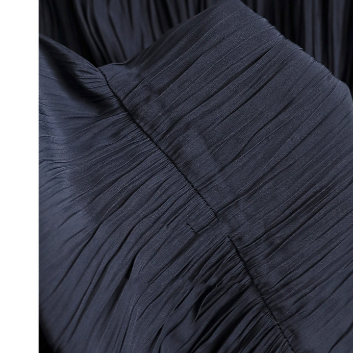 Ladies Elegant Pleated Skirt with High Waist and Flowing Fabric Mune Fashion
