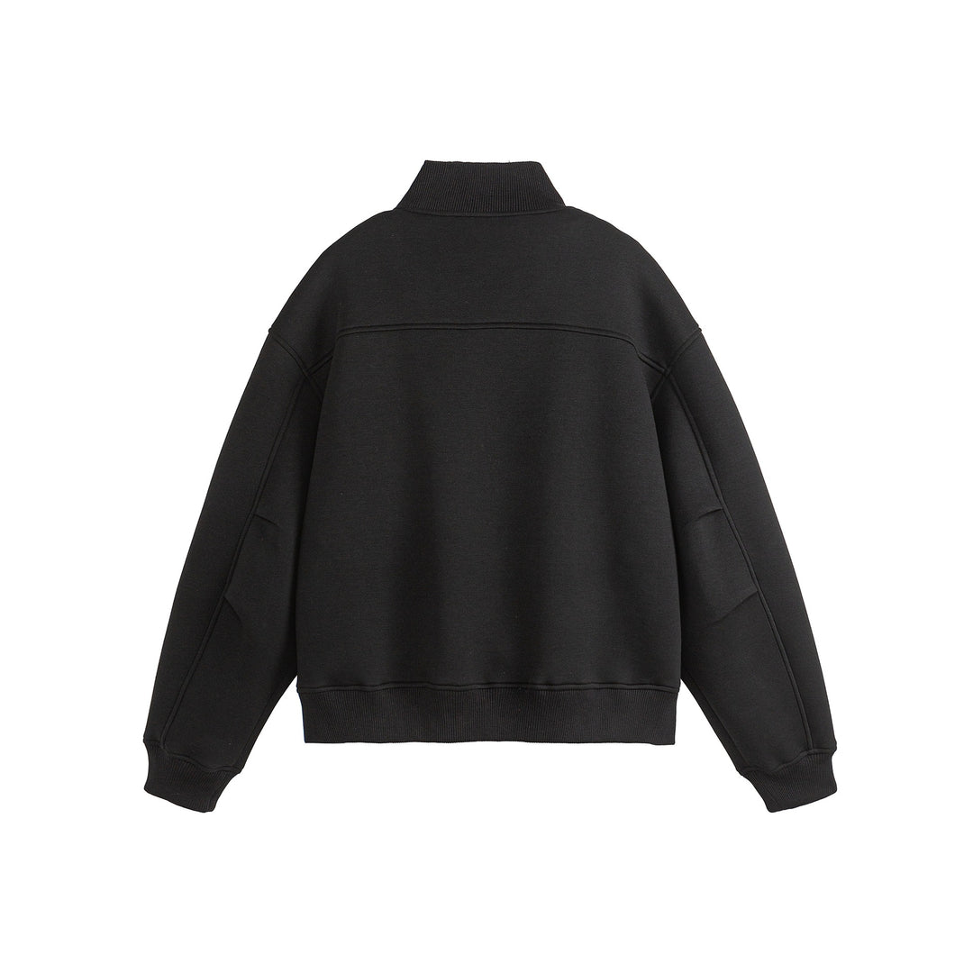 Unisex Boxy-Zip Sweat Jacket with Funnel Neck and Ribbed Cuffs Mune Fashion