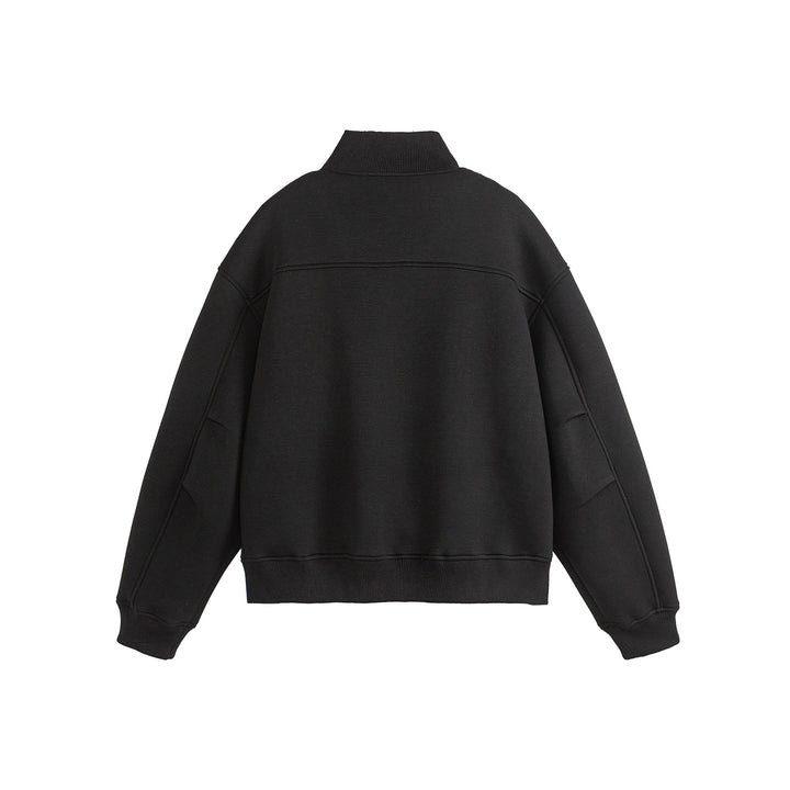Unisex Boxy-Zip Sweat Jacket with Funnel Neck and Ribbed Cuffs Mune Fashion