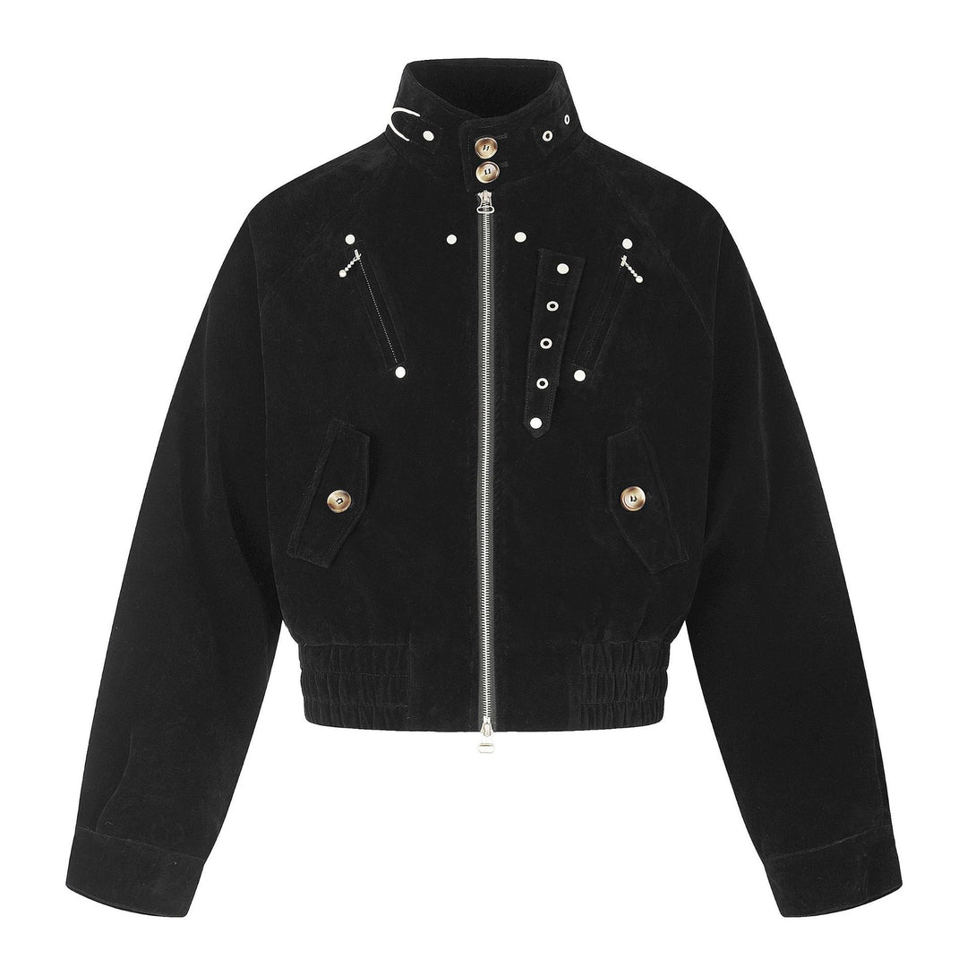 Men's Suede Bomber Jacket in Pilot Style Mune Fashion