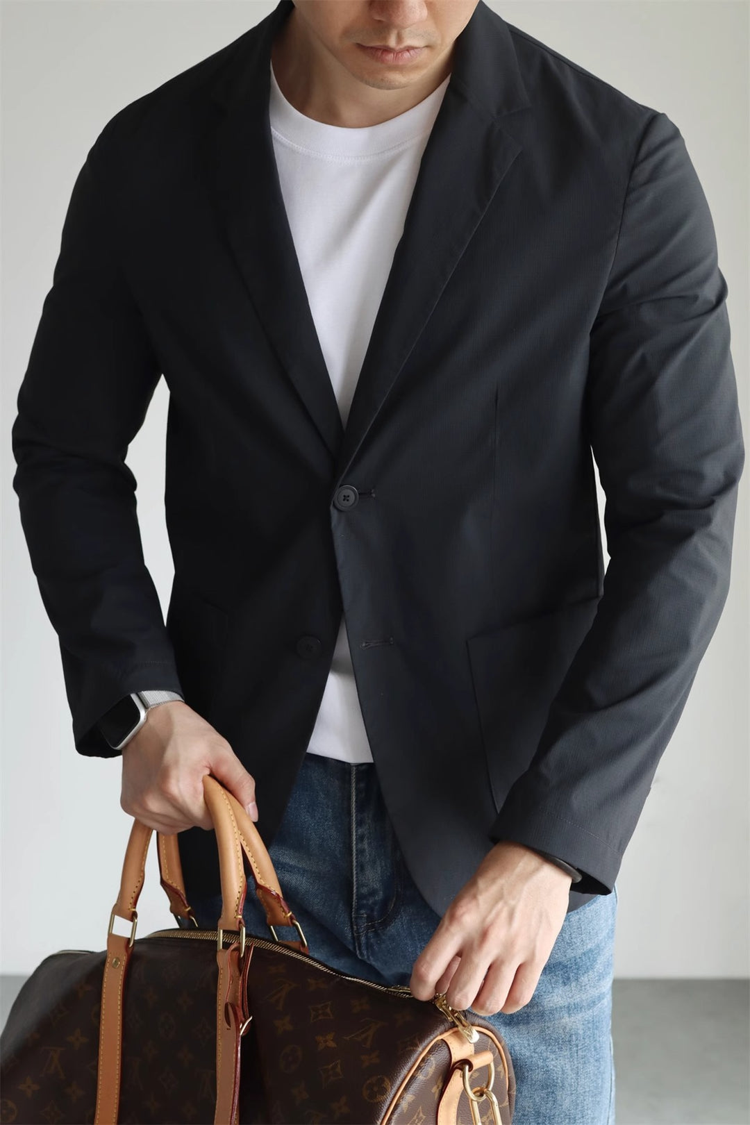 Men's casual unstructured travel blazer made of lightweight wrinkle-free material Mune Fashion