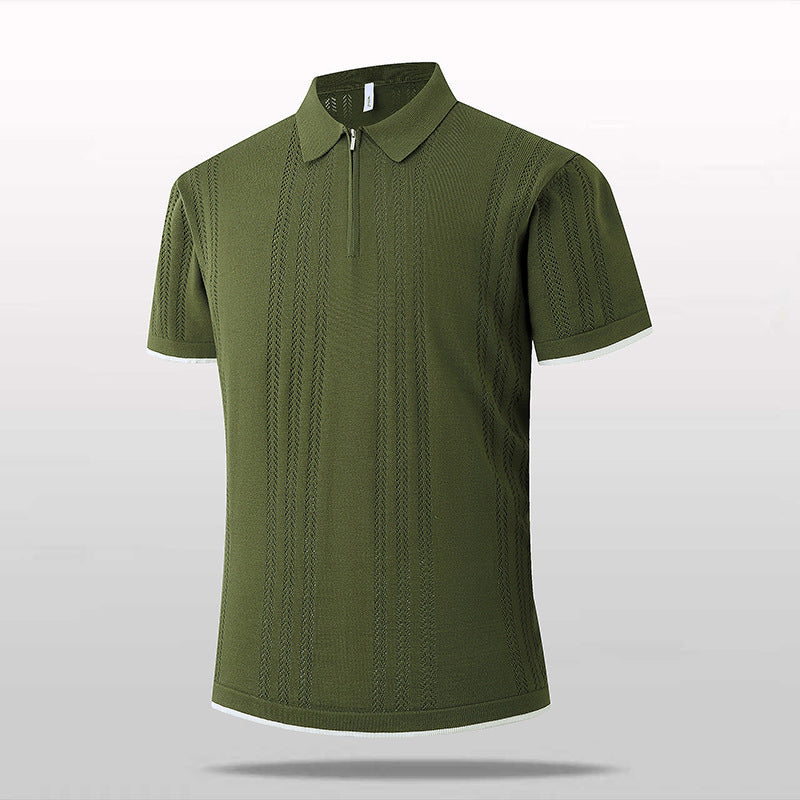 Men's Fashion Polo Shirt with Zip Mune Fashion