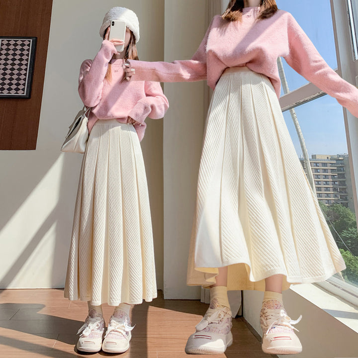 Women's Elegant Pleated Maxi Skirt Mune Fashion