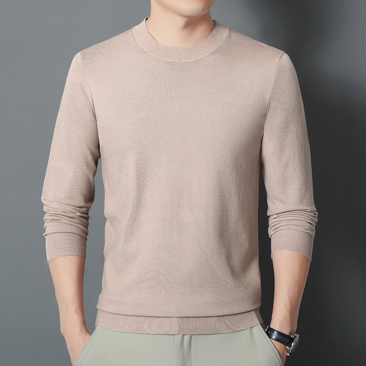Men's fine round neck sweater made of fine knit with a narrow silhouette Mune Fashion