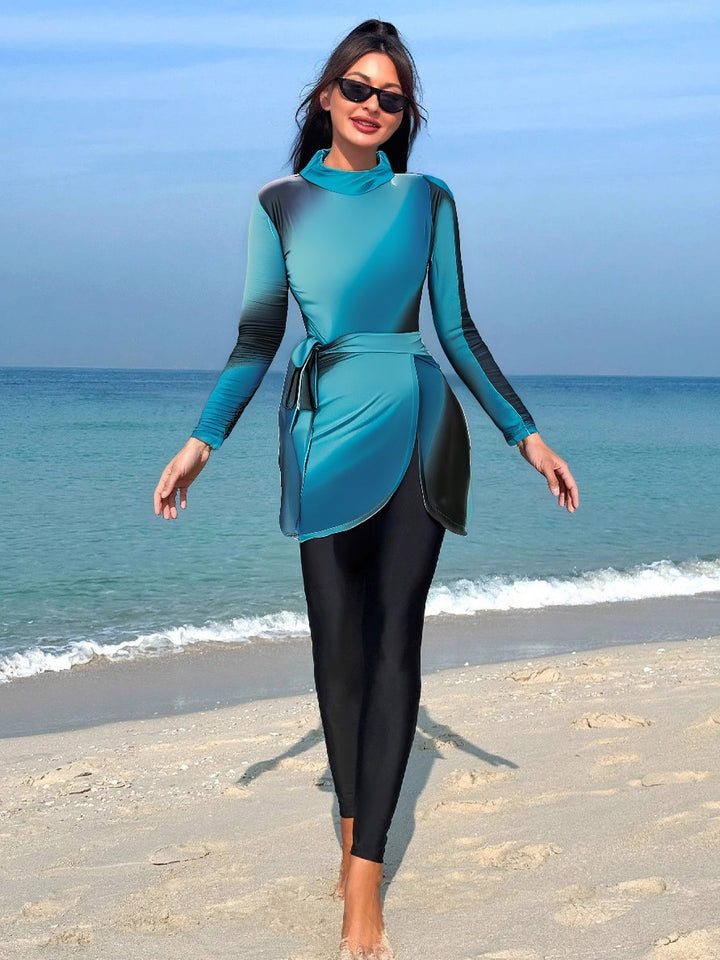 Women’s sporty rash guard with wrap skirt Mune Fashion