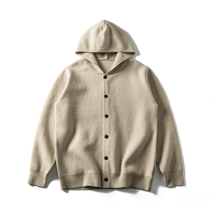 Unisex Light Hoodie Cardigan with Snap Fastener and Ribbed Cuffs Mune Fashion