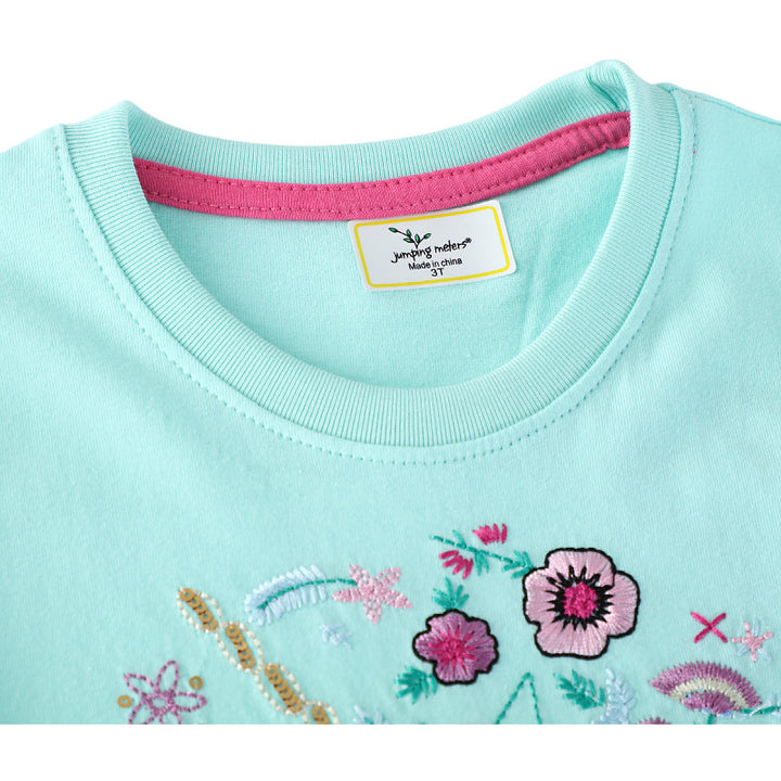 Girls Short Sleeve Casual Dress with Charming Unicorn Design Mune Fashion