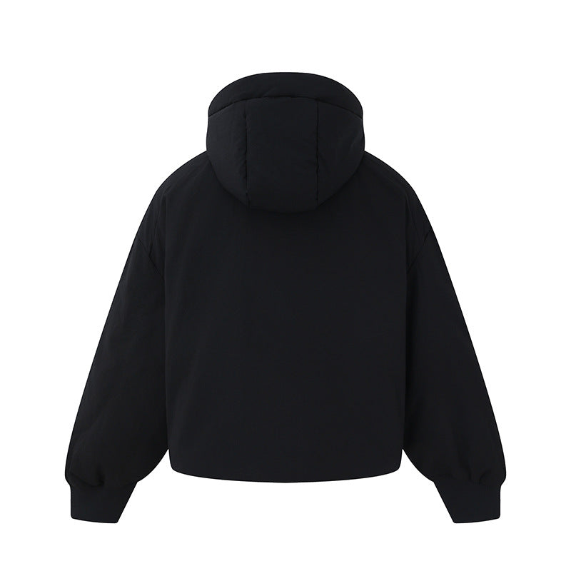 Women's short padded quilted jacket with high stand-up collar and balloon sleeves Mune Fashion