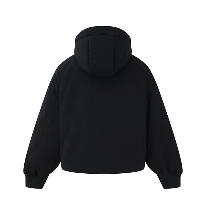 Women's short padded quilted jacket with high stand-up collar and balloon sleeves Mune Fashion