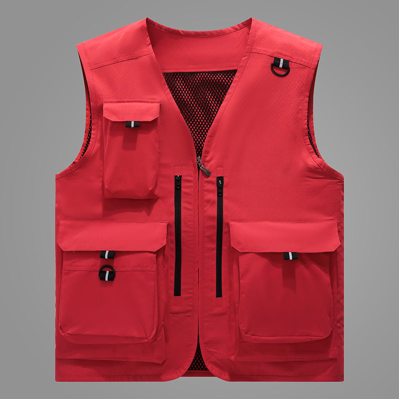 Men's multifunctional outdoor vest with numerous pockets Mune Fashion