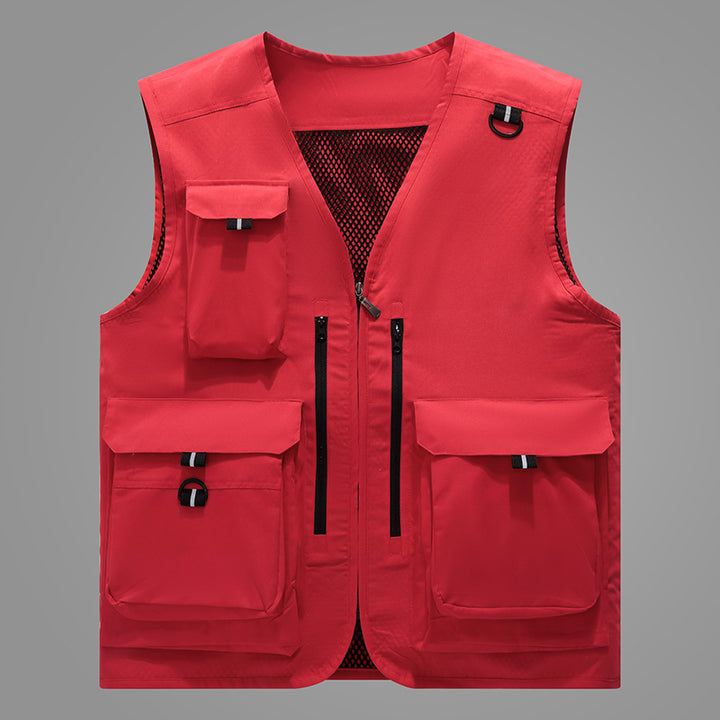 Men's multifunctional outdoor vest with numerous pockets Mune Fashion