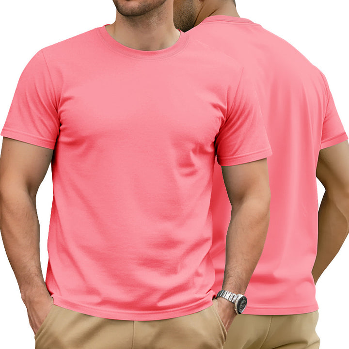 Men's Nan Basic Short Sleeve T-Shirt made of high-quality cotton blend with round neck, flat seams, and regular fit Mune Fashion