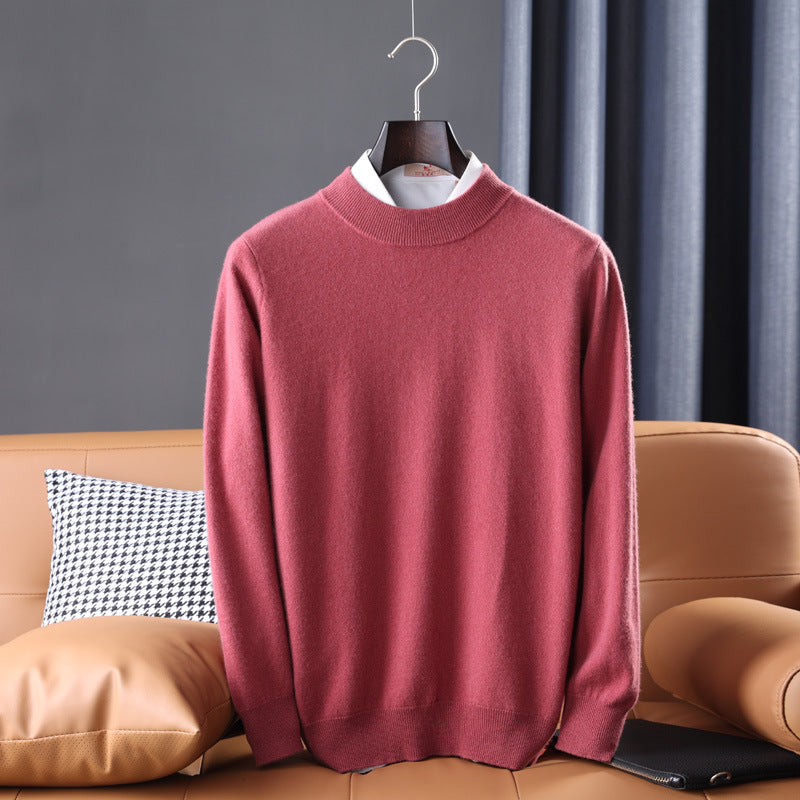 Men's Fine Turtleneck Sweater in Slim Minimal Silhouette made of Wool-Cashmere Mix Mune Fashion