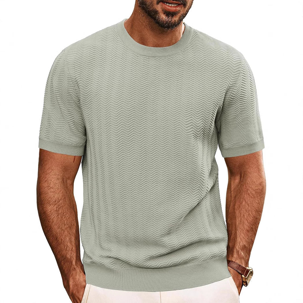 Men's structured round neck T-shirt Mune Fashion