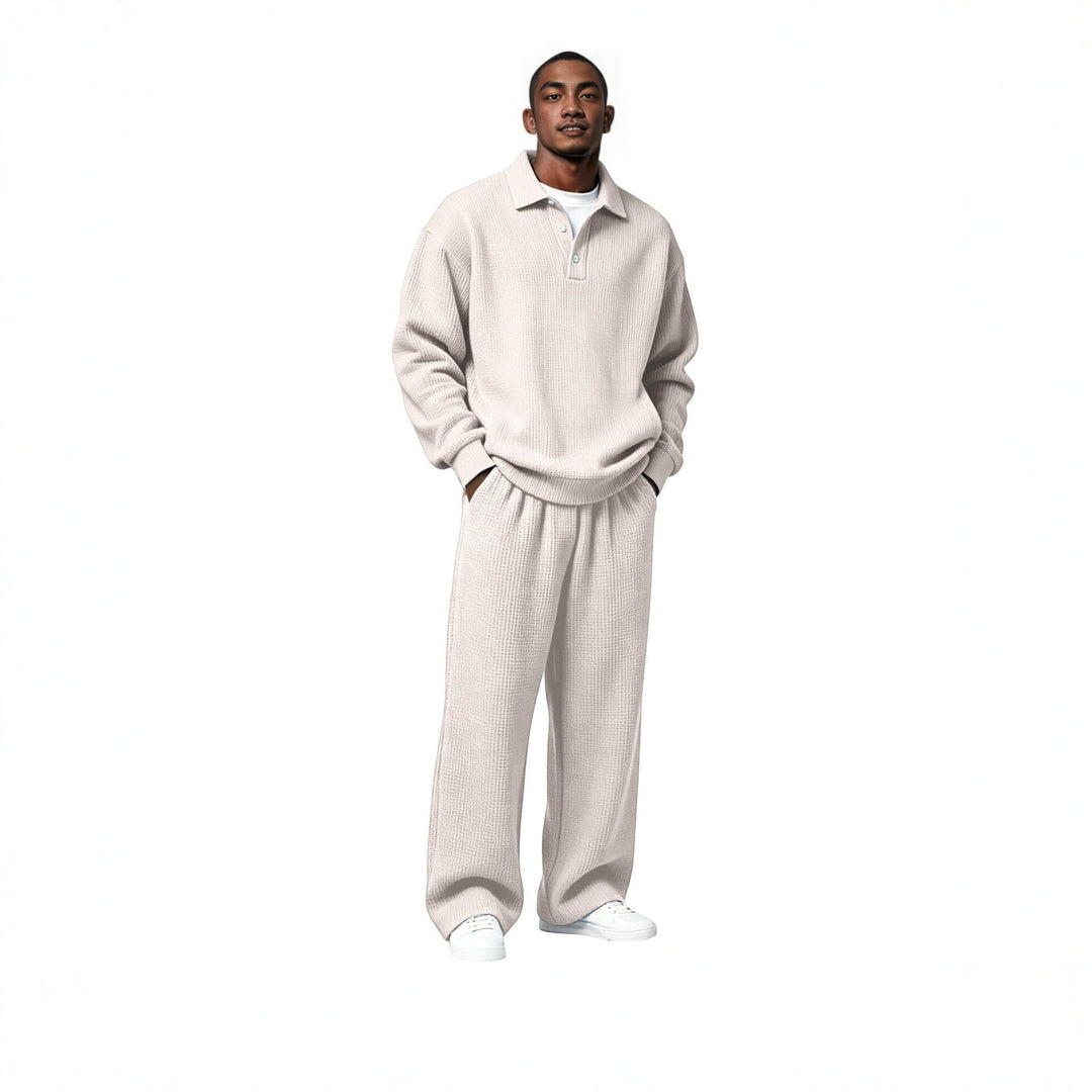 Men's Comfortable Leisure Suit with Collar Mune Fashion