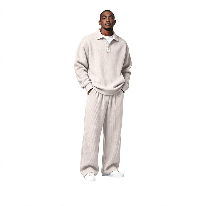 Men's Comfortable Leisure Suit with Collar Mune Fashion